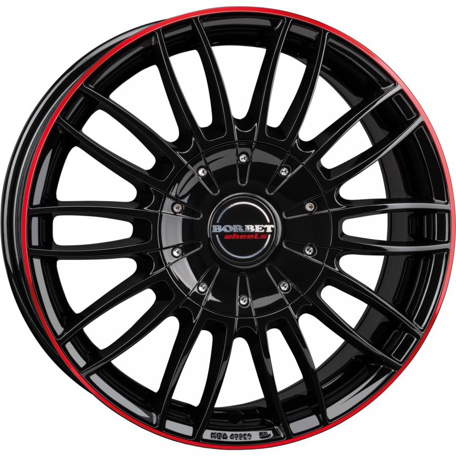 Artikelbild 1 des Artikels “Aluminiumfelge CW3 für Fiat Ducato mit Light-Chassis, 1250 kg, black glossy red ring, 7,5 x 18